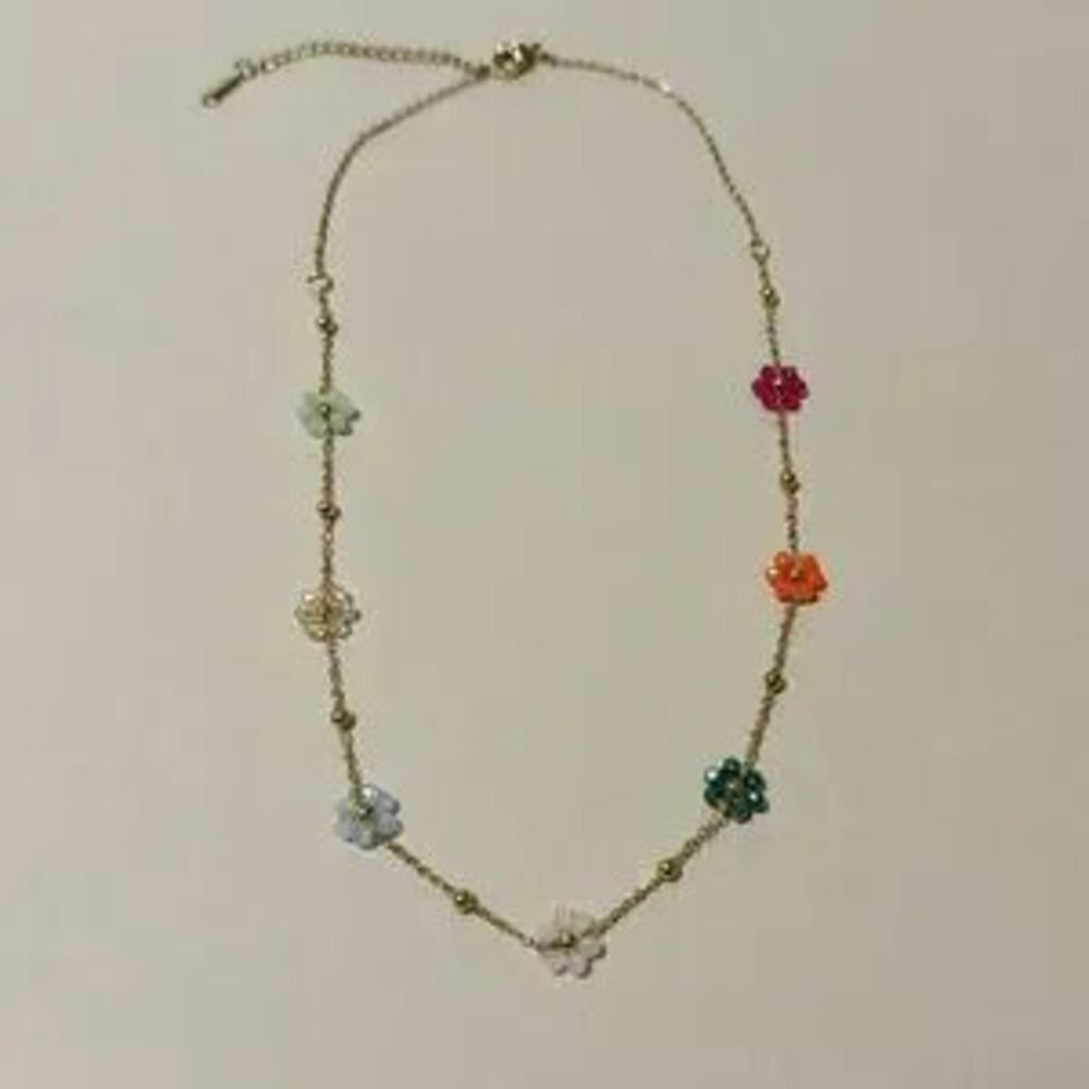 Boho flower necklace?N616
